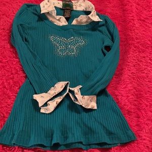 EARTH GIRL By: Anxiety Butterfly 🦋 Collar and Cuffs Shirt